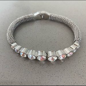 Silver rhinestone bracelet